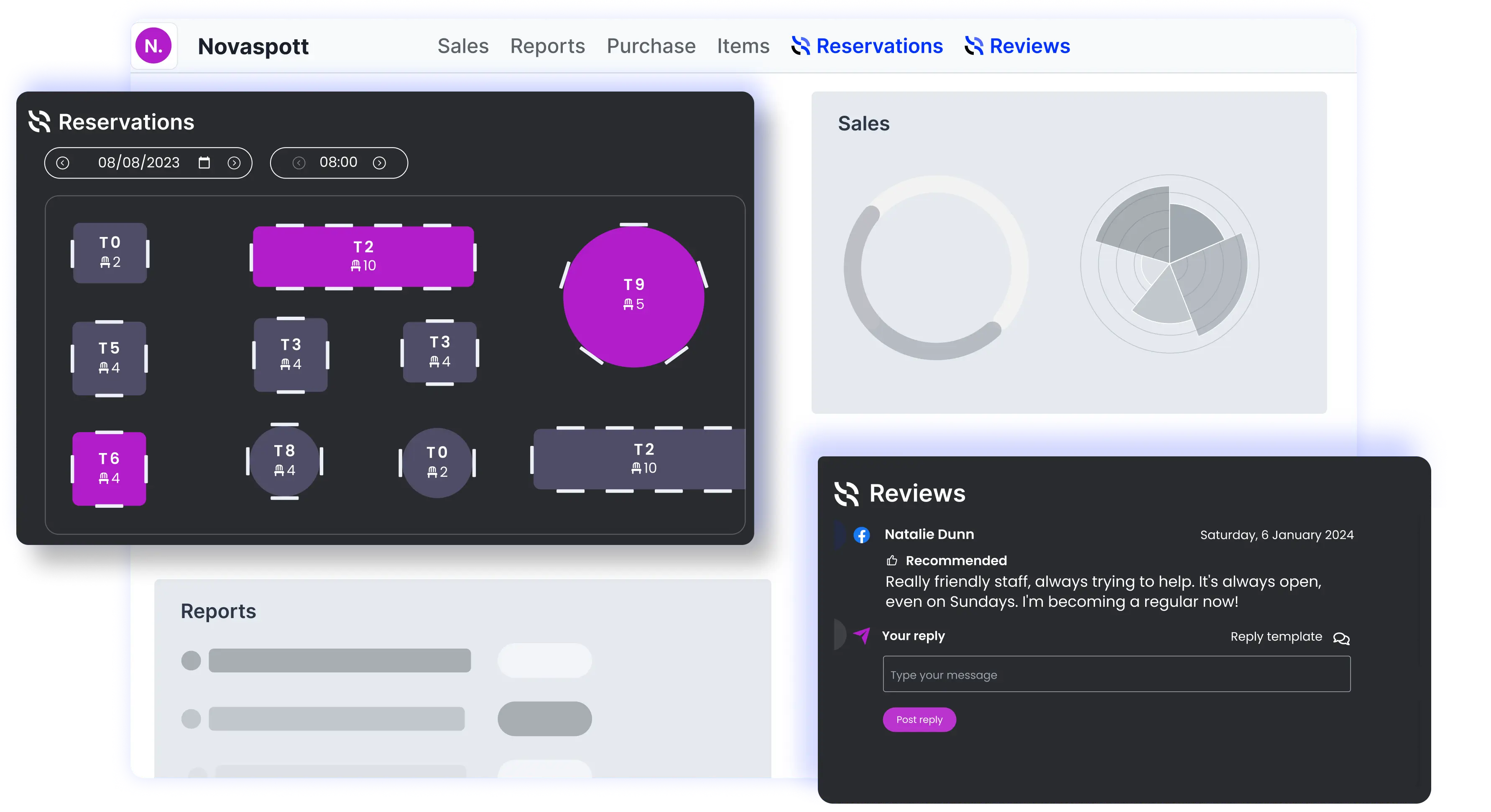 screenshot of power api reservation tool
