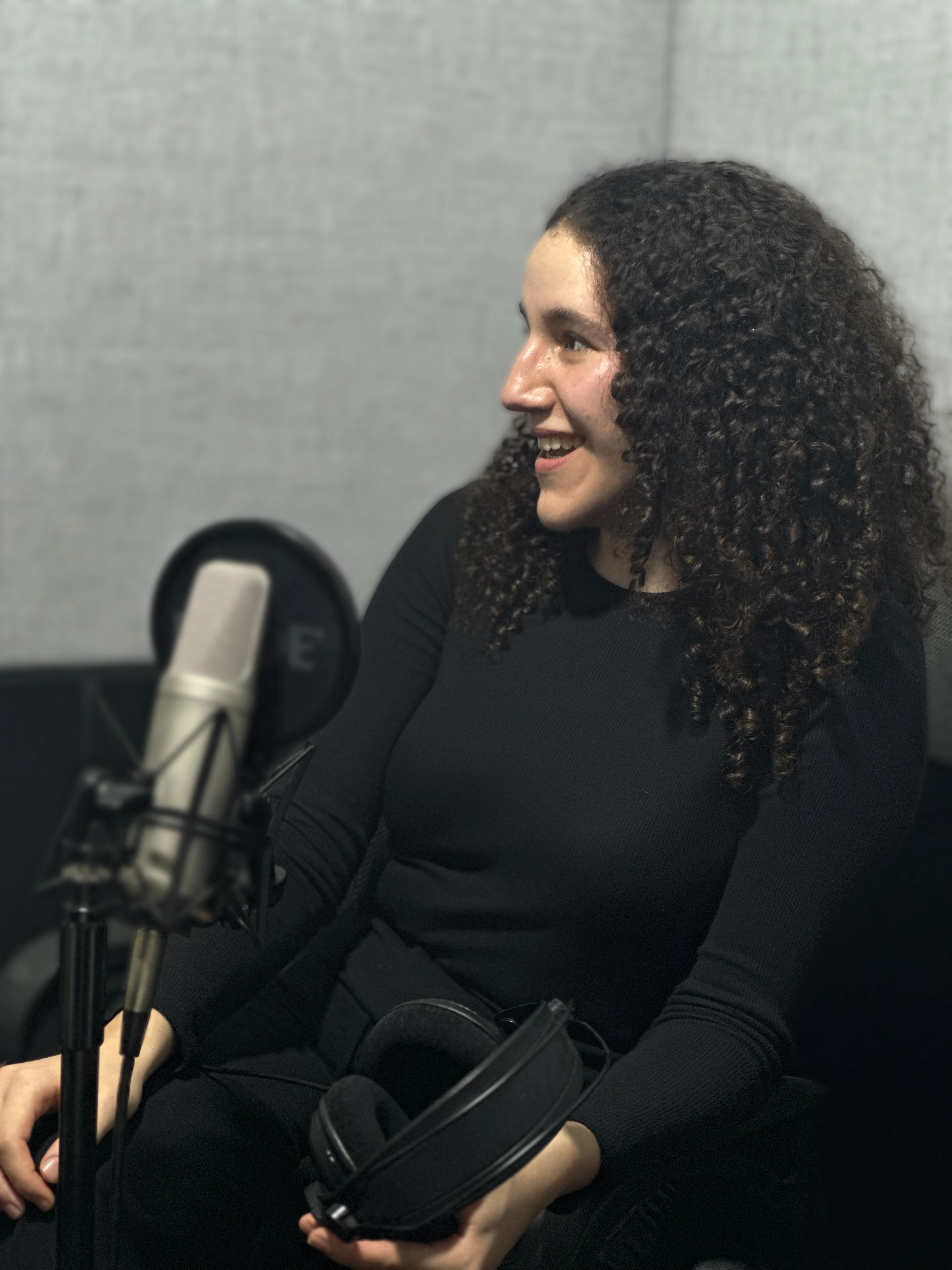 People at podcast